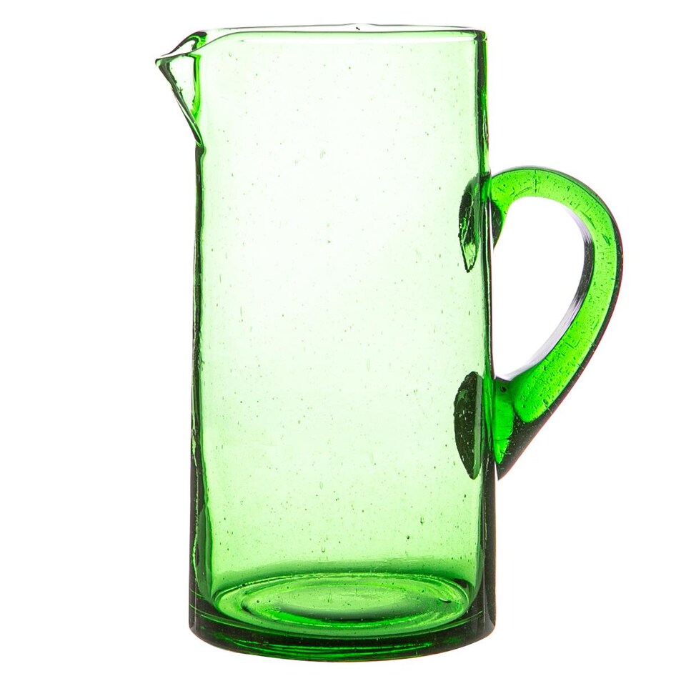 image 1 of Nicola Spring Jebel Recycled Glass Jug - 1 Litre - Green