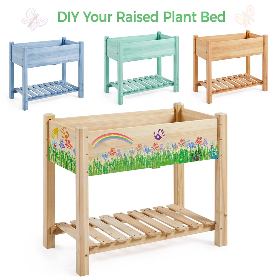 image 1 of Yaheetech 75 cm H Wooden Raised Garden Bed-Wood