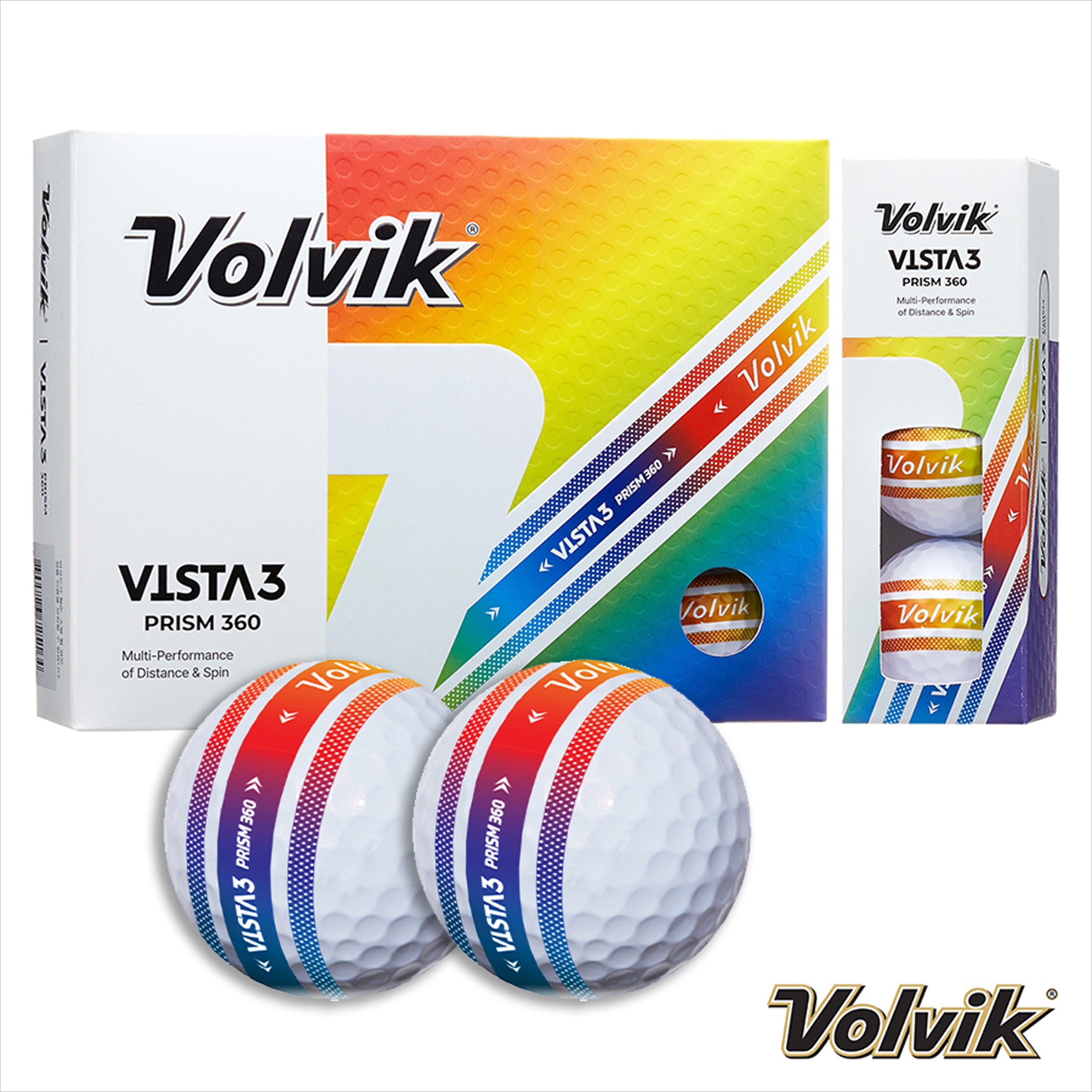 Volvik Vista Prism 360 Dozen 12 Golf Balls in White