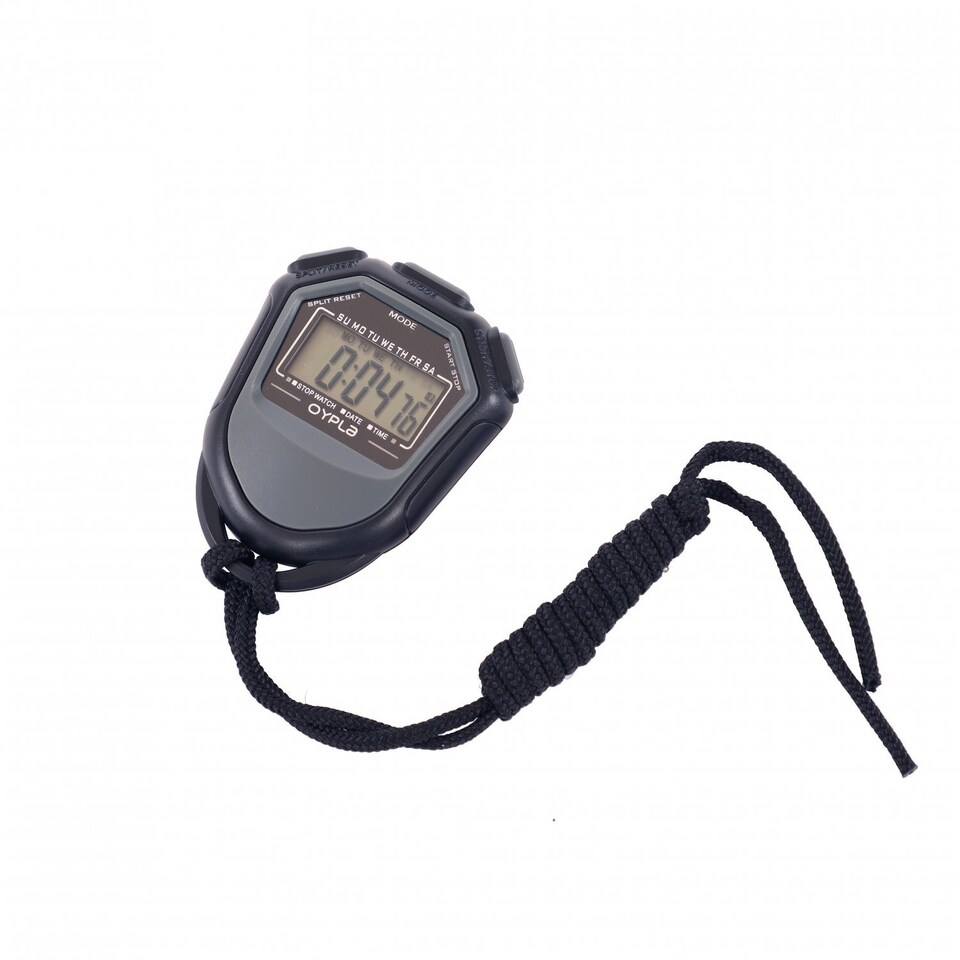 image 1 of Black Digital Sport Stopwatch Timer LCD Display