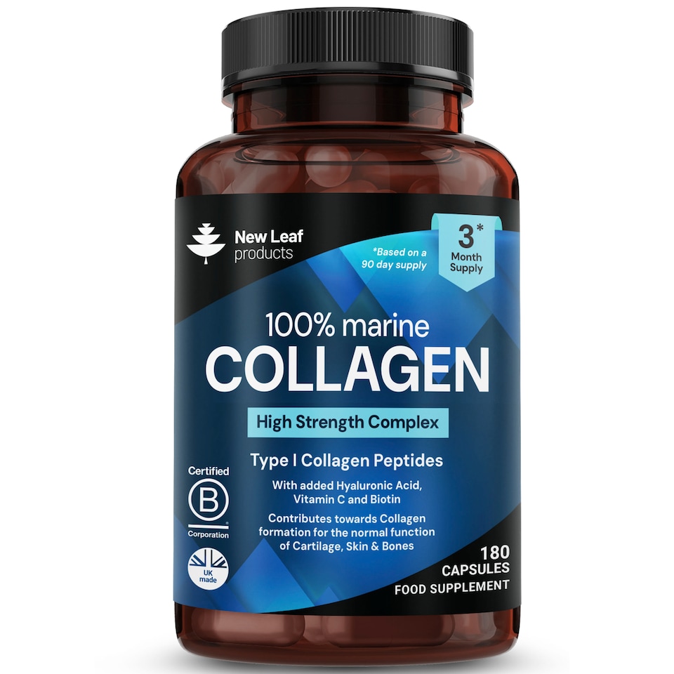 image 1 of New Leaf Hydrolised Marine Collagen Capsules 1060mg P/S Type 1