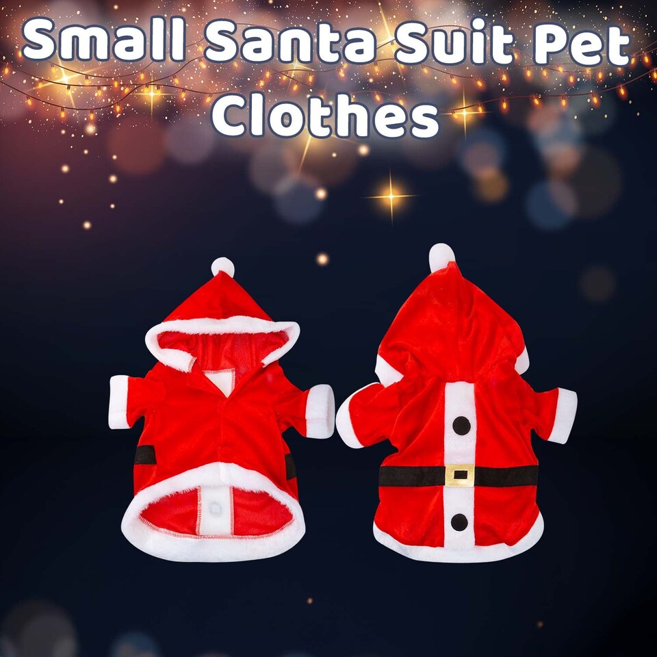 image 1 of PMS Christmas Small Dog Santa Suit Pet Clothes - Small, Red
