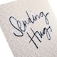 image 5 of Hallmark Thinking of You Card - 'Sending Hugs' Typography Design