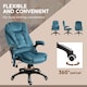 image 8 of Vinsetto Office Chair, Desk Chair with 6-Point Massage and Back Heated, Velvet-Feel Fabric Computer Chair with Arms, Lumbar Support, Blue