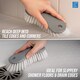 image 5 of Multi Surface Scrub Brushes Stiff Bristle Hand Brush for Floors, Carpets, Kitchen & Bathroom - Pack of 3 | Grey