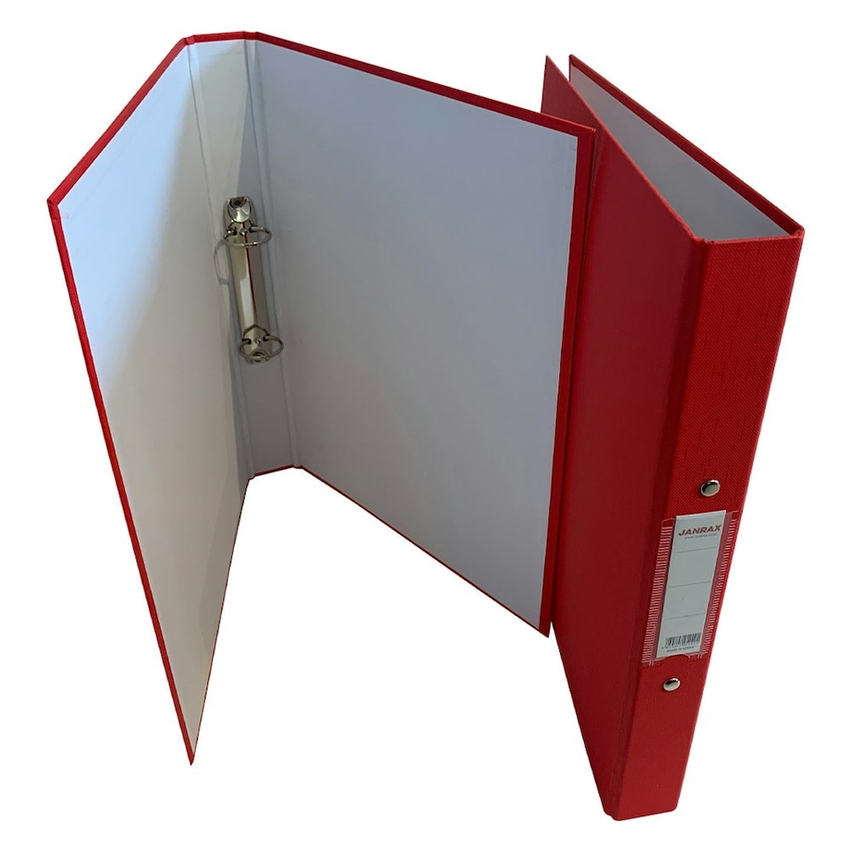 image 1 of Pack of 10 A4 Red Paper Over Board Ring Binders by Janrax | Red | 10