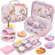 image 1 of Magical Princess Tea Party Set for Kids – Pretend Play Afternoon Tea Set with Cups, Teapot, Utensils & Carry Case