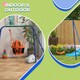 image 6 of Outsunny Garden Swing Set for Toddlers w/ Safety Belt - Orange and Blue