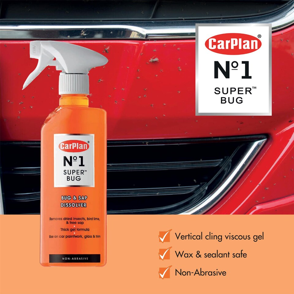 image 1 of Bug Sap and Insect Remover CarPlan No.1 Super Bug Spray with Trigger 600ml