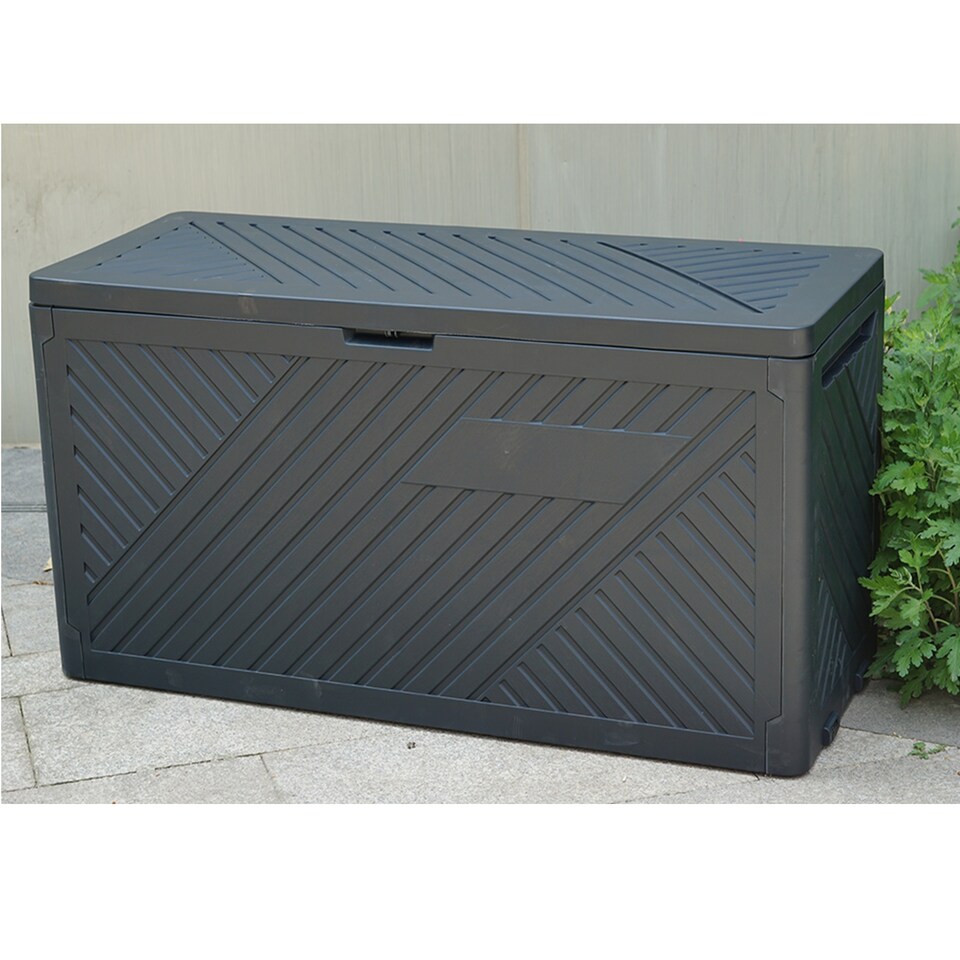 image 1 of Gr8 Garden Anthracite 280L Plastic Storage Box Garden Outdoor Shed Utility Cushion Chest