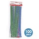 image 1 of Pack of 100 Assorted Glitter Chenille Stem Pipe Cleaners 0.6 x 30cm