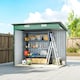 image 8 of Outsunny 7 x 4ft Outdoor Garden Storage Shed for Backyard Patio Green