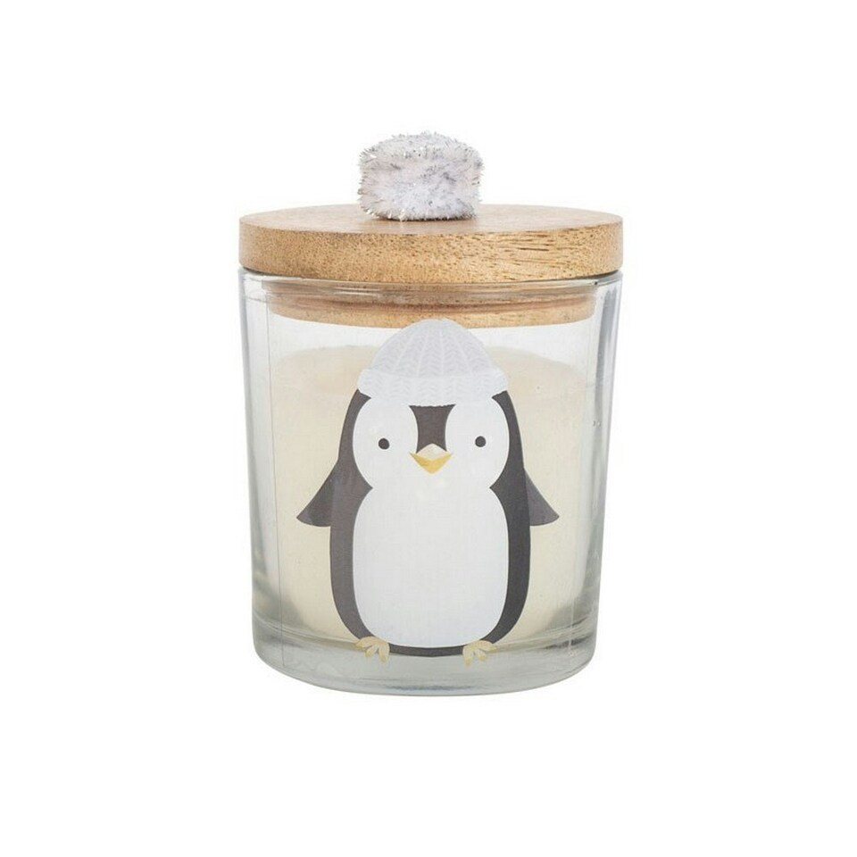image 1 of Something Different Frosty Vanilla Penguin Candle - White - One Size