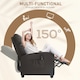image 4 of HOMCOM Recliner Sofa Chair PU Leather Massage Armcair w/ Remote Control, Brown