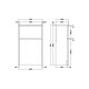 image 5 of Power Cloakroom Bundle - Right Wall Hung Vanity Unit, Concealed Cistern WC Unit, Toilet & Tap, 440mm - Grey/Black - Balterley Brown
