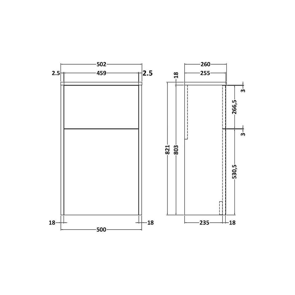 image 1 of Power Cloakroom Bundle - Right Wall Hung Vanity Unit, Concealed Cistern WC Unit, Toilet & Tap, 440mm - Grey/Black - Balterley Brown