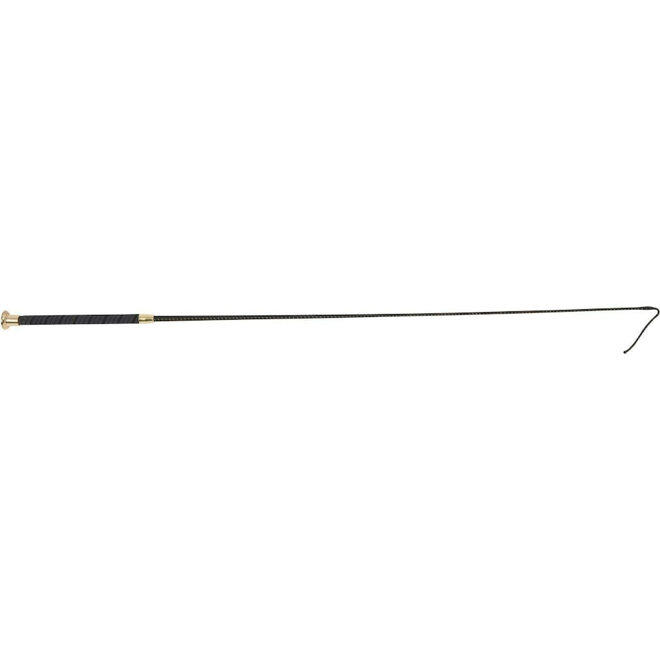 image 1 of Dublin Dressage Whip With Glitter Handle - Black/Gold - 100cm