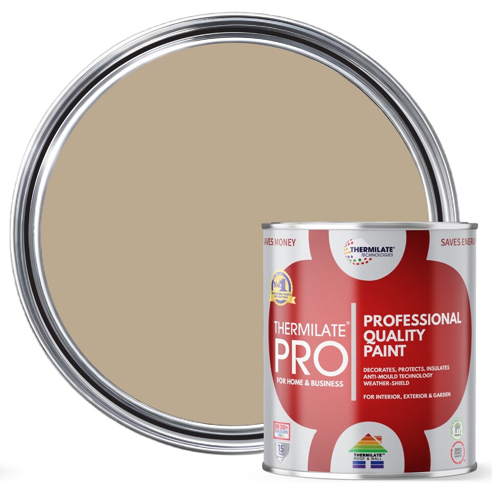 image 1 of Thermilate PRO FLEX Interior & Exterior Paint - Multi-Surface Paint & Primer - All-in-One - Beige - 1L - Matt