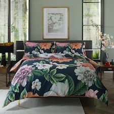 Chelsea Show 180 Thread Count Cotton Digital Printed Duvet Cover Set Multi | White | Single