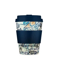 Ecoffee Cup 12oz 350ml Van Gogh Design Reusable Eco-Friendly, Plant Based Coffee Cup with Silicone Lid & Sleeve, Old Vineyard with Peasant Woman | Multi | Old Vineyard with Peasant Woman