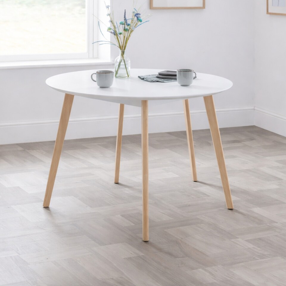 image 1 of Casa Round Dining Table White/Oak