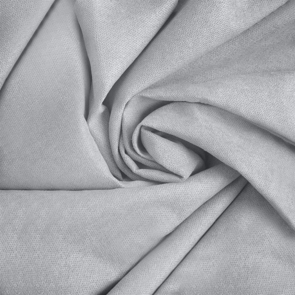 image 1 of Velvet Chenille Thermal Fleece Lined Single Pencil Pleat Taped Top Door Curtain - 137cm x 213cm - Silver