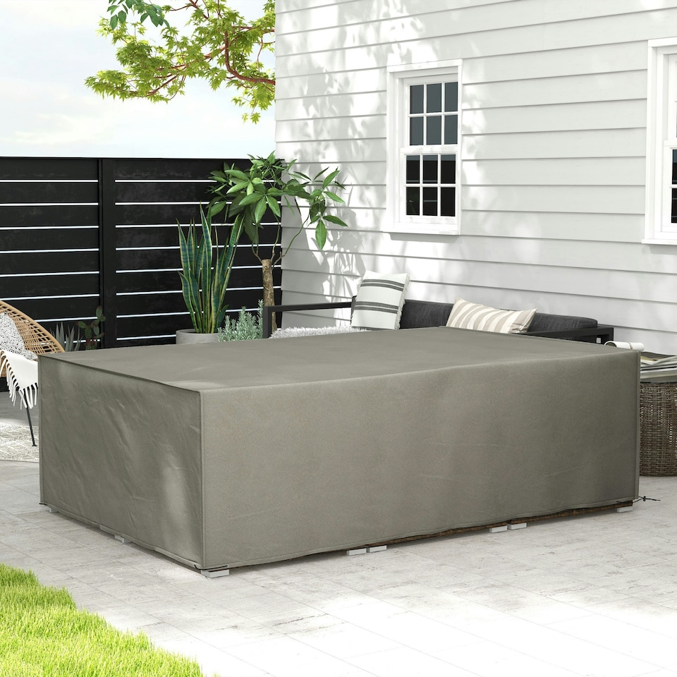 image 1 of Outsunny Garden Furniture Cover Outdoor Waterproof Rattan Set Rain Protection Grey