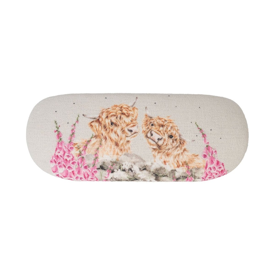 image 1 of Wrendale Designs "Just for Moo" Cow Design Hard Shell Glasses Case