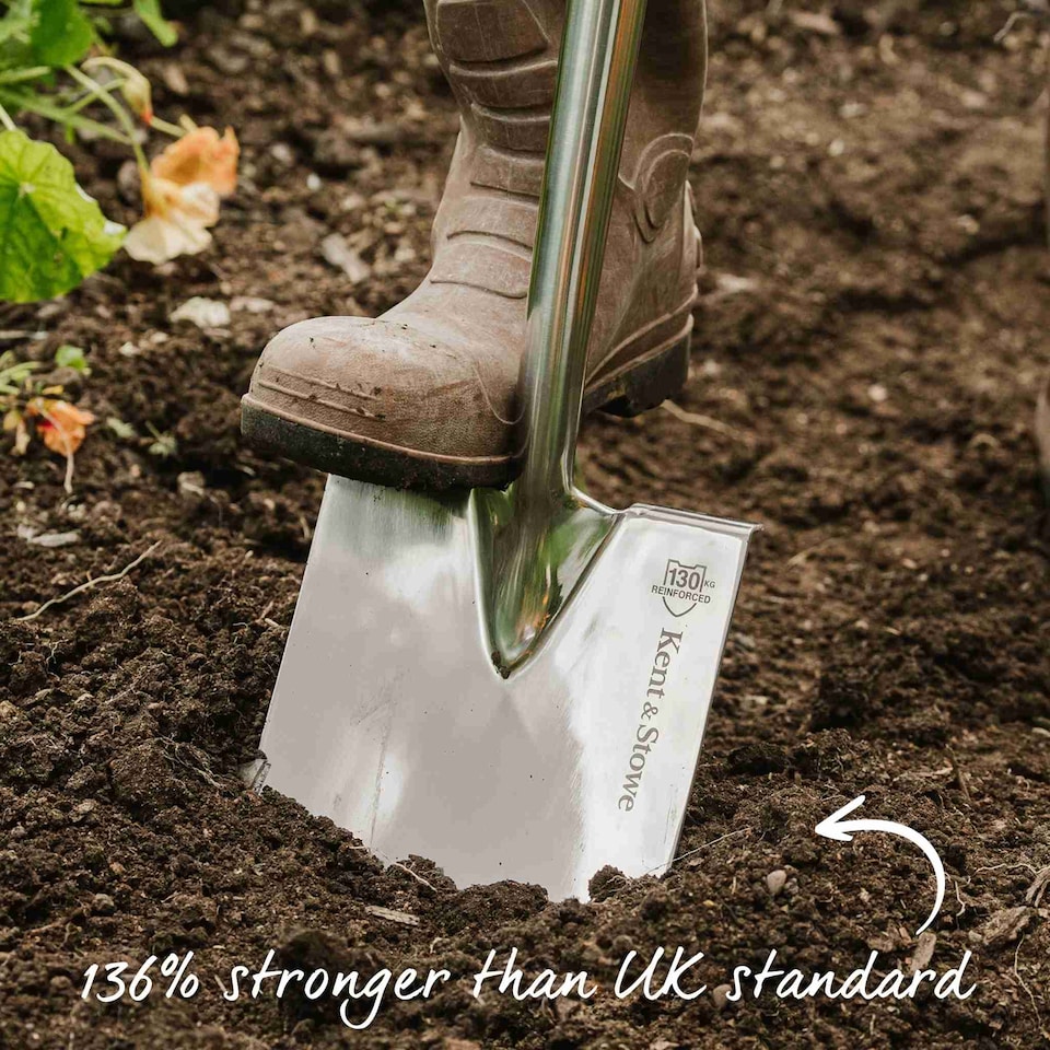 image 1 of Kent & Stowe - Stainless Steel Capability Digging Spade | Grey | 1 x Digging Spade