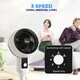 image 3 of HOMCOM 9 Inch Air Circulator Fan 70° Oscillation Carry Handle Black White
