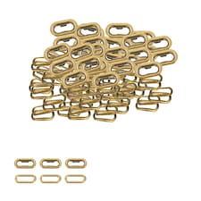 10mm Oval Shaped Brass Eyelet& Washer Metal Grommet Kit for DIY- 50pcs
