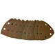 image 1 of Hook And Loop Sanding Abrasive Discs Pads 90mm Triangular 10pk Mixed Grit