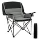 image 1 of Outsunny Camping Chair for Adults, Padded Folding Chair, Olive Green 