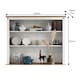 image 2 of Mercers Furniture Corona White 3 Door Dresser Top Sideboard Topper Large Buffet Display Solid Wood Mexican Pine Wooden Kitchen