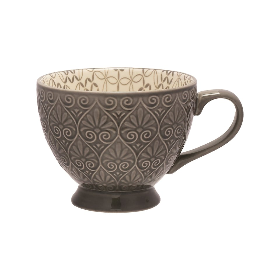 image 1 of Set of 4 Tea Cups Multi | Blue, Grey, Black