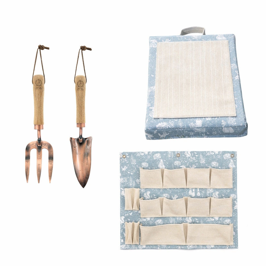 Beatrix Potter Peter Rabbit 4 Piece Garden Accessory & Tool Set in Baby Blue