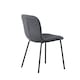 image 4 of Set of 6 Teddy Faux Fur Stitched Design Dining Chairs Dark Grey Bella by MCC