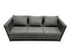image 3 of Fimous Rattan Garden Furniture Patio Furniture Sets with Corner Sofa Square Coffee Table 3 Footstools Dark Grey Mixed