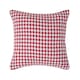 image 1 of Homescapes Houndstooth Cotton Cushion Cover Red - 60 x 60 cm | Red | Red | 60 x 60 cm