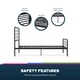 image 3 of Millie Metal Bed Black, Double
