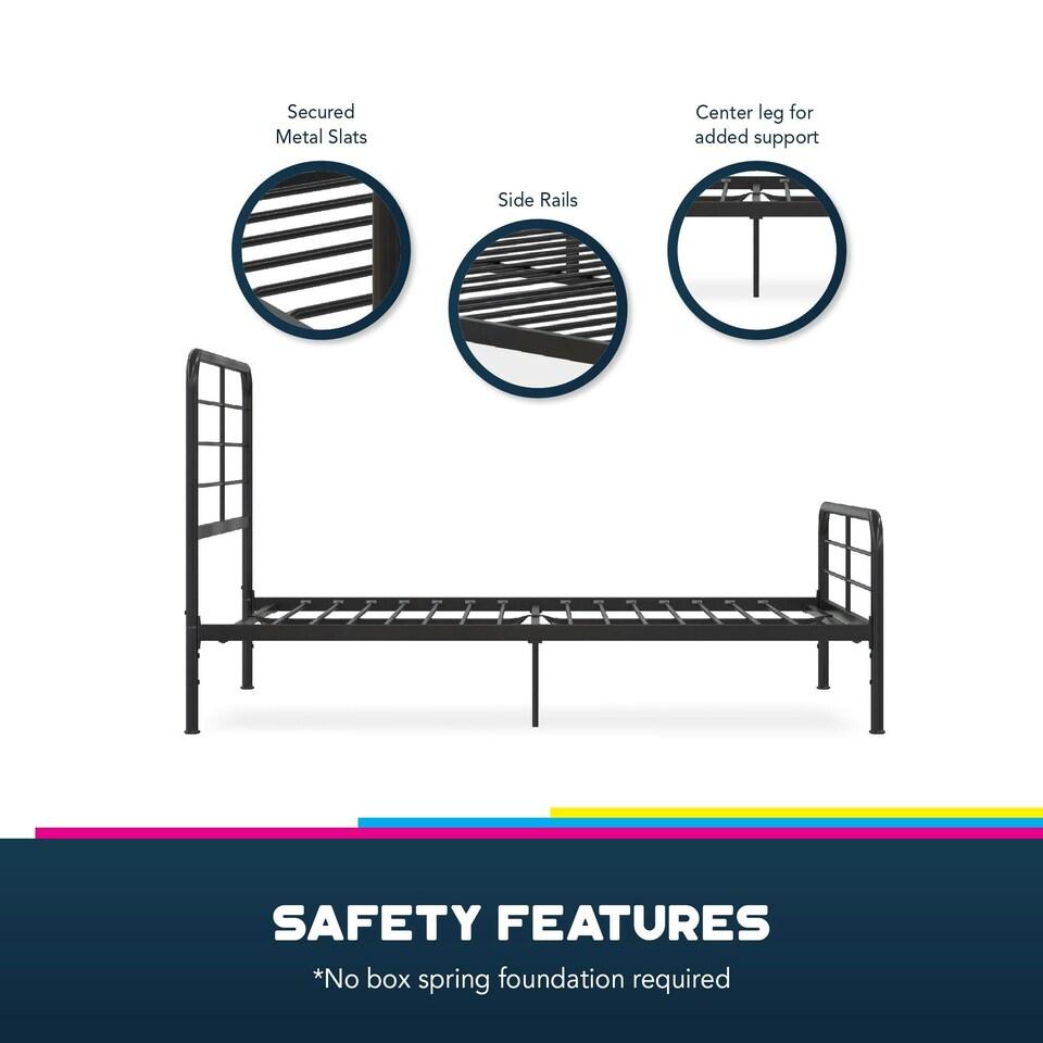 image 1 of Millie Metal Bed Black, Double