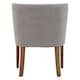 image 4 of Interiors by Premier Grey Fabric Dining Table, Button Tufted Design Accent Dining Table, Back Living Room Chair with Wooden Legs Grey