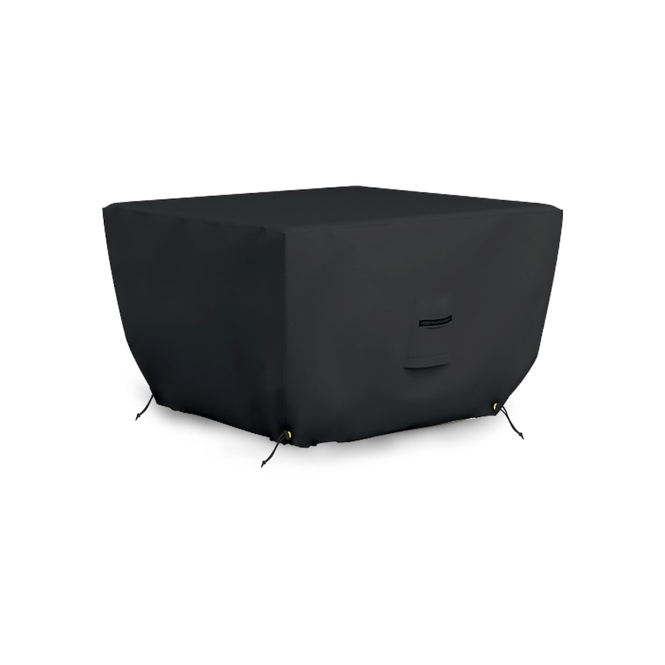 image 1 of Covers&All Outdoor Square Fire Pit Cover, 30 in L x 30 in W x 12 in H, Black