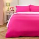 image 1 of OHS Reversible Microfibre Duvet Cover and Pillowcase Bedding Set Pink | Light Pink | King