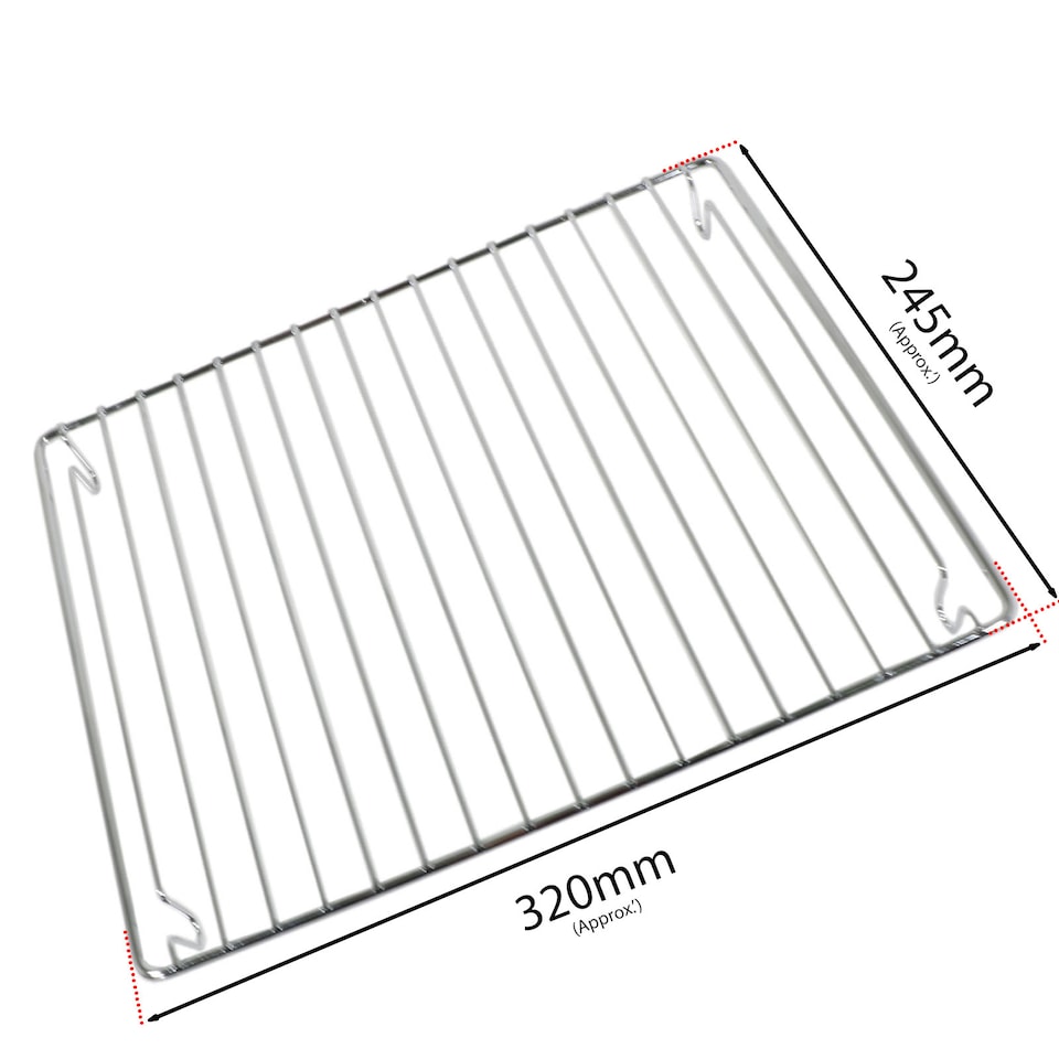 image 1 of SPARES2GO Grill Pan Grid for Flavel Oven Rack Insert Stand 320mm x 245mm