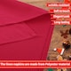 image 3 of 10pcs Red 100% Polyester Table Napkins with Hemmed Edges - 20 Inch