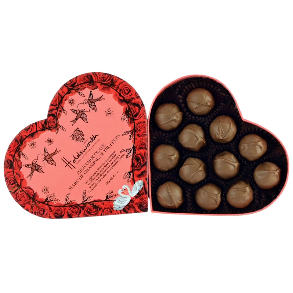 image 1 of Holdsworth Chocolates  Marc de Champagne Heart Box 130g