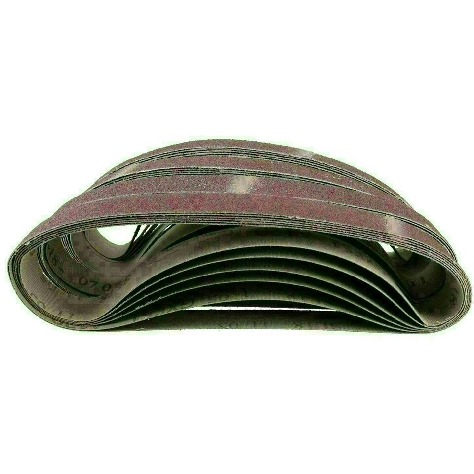 image 1 of Air Finger Sander Sanding Abrasive Belts Grinder 520mm x 20mm Mixed Grit 50pk