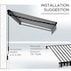 image 8 of Outsunny 3 x 2m Electric Retractable Awning, Aluminium Frame, Grey & White 