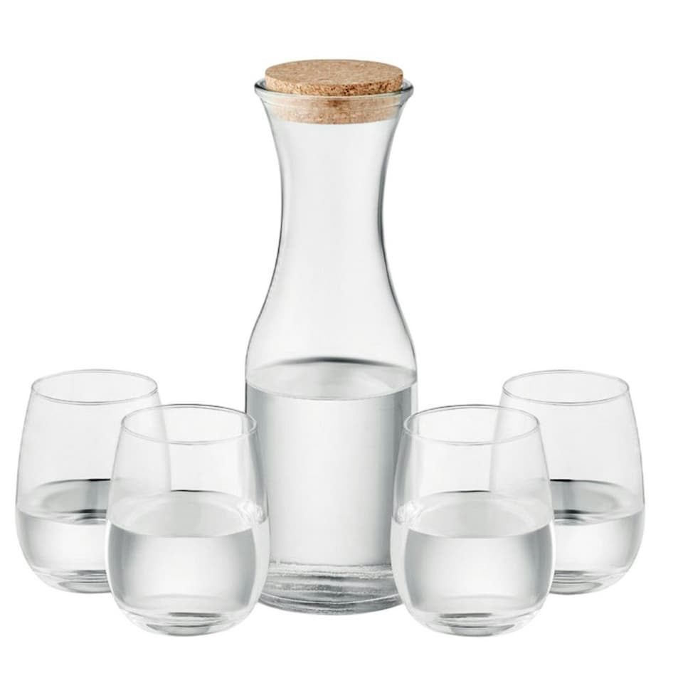 image 1 of MidOcean Piccadilly Recycled Glass Drinkware Set - Transparent - One Size Clear